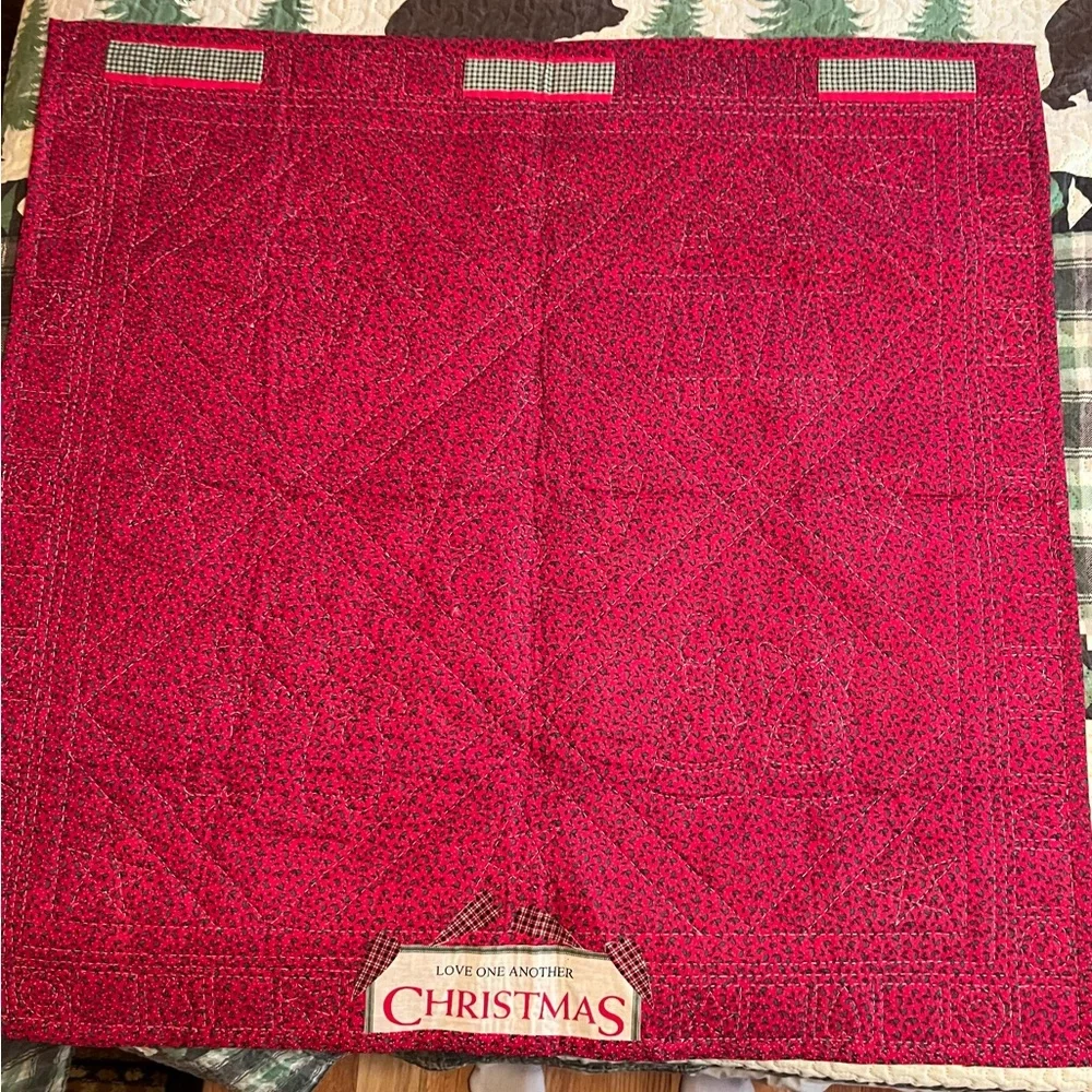 Festive Holiday Quilt with Snowman and Angel Design-Handmade